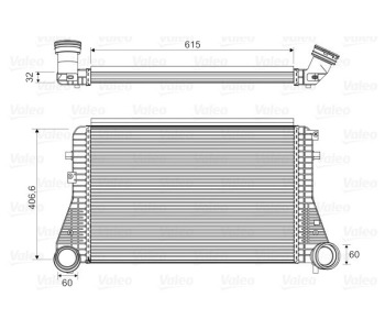 Интеркулер (охладител за въздуха на турбината) VALEO 818795 за SEAT LEON (1P1) от 2005 до 2012