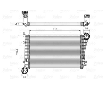 Интеркулер (охладител за въздуха на турбината) VALEO 818675 за VOLKSWAGEN PASSAT B6 (3C5) комби от 2005 до 2011