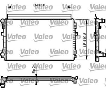 Радиатор, охлаждане на двигателя VALEO 735558 за VOLKSWAGEN PASSAT B8 (3G2) седан от 2014