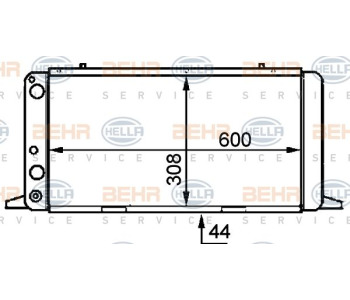 Радиатор, охлаждане на двигателя HELLA 8MK 376 715-334 за AUDI A4 Avant (8D5, B5) от 1994 до 2002