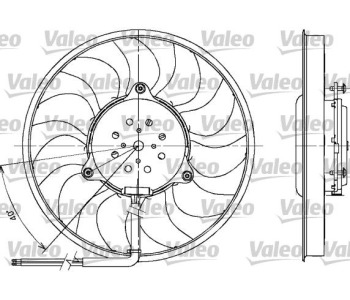 Вентилатор, охлаждане на двигателя VALEO 698612 за AUDI A4 (8E2, B6) от 2000 до 2004