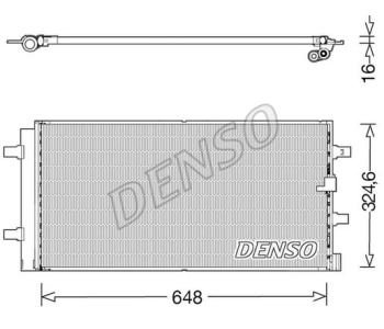 Кондензатор, климатизация DENSO DCN02044 за AUDI A7 Sportback (4GA, 4GF) от 2010 до 2018