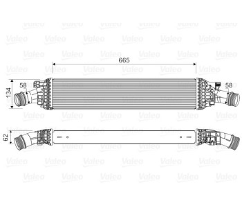 Интеркулер (охладител за въздуха на турбината) VALEO 818601 за AUDI A5 Sportback (8TA) от 2009 до 2012