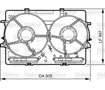 Държач, вентилатор на радиатора VALEO 820757 за AUDI A5 Sportback (8TA) от 2009 до 2012