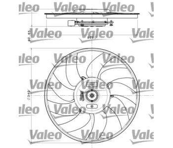 Вентилатор, охлаждане на двигателя VALEO 696349 за AUDI A7 Sportback (4GA, 4GF) от 2010 до 2018