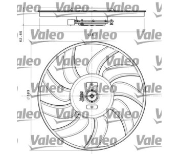 Вентилатор, охлаждане на двигателя VALEO 696350 за AUDI A4 (8K2, B8) от 2007 до 2012