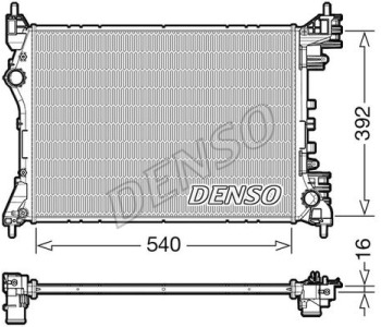 Радиатор, охлаждане на двигателя DENSO DRM02027 за AUDI A6 (4F2, C6) от 2004 до 2011