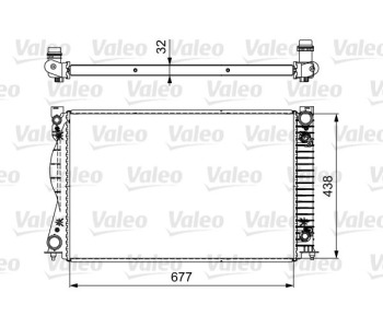 Радиатор, охлаждане на двигателя VALEO 735032 за AUDI A6 (4F2, C6) от 2004 до 2011