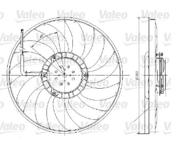 Вентилатор, охлаждане на двигателя VALEO 696017 за AUDI A6 Avant (4F5, C6) от 2005 до 2011