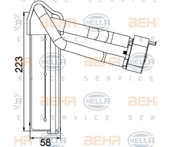 Топлообменник, отопление на вътрешното пространство HELLA 8FH 351 333-224 за BMW X3 (F25) от 2010 до 2017