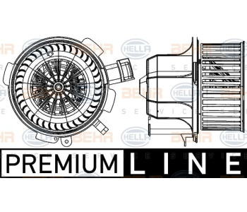 Вентилатор вътрешно пространство HELLA 8EW 351 104-791 за BMW 3 Ser (E91) комби от 2005 до 2008