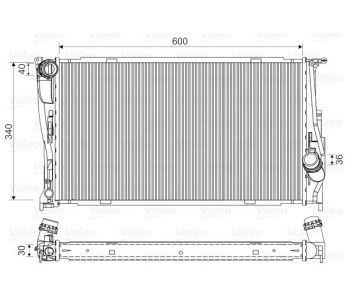 Радиатор, охлаждане на двигателя VALEO 735165 за BMW 1 Ser (E88) кабриолет от 2008 до 2013