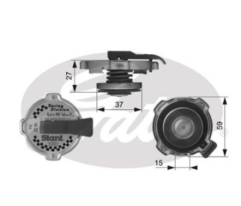 Капачка, резервоар за охладителна течност GATES RC207