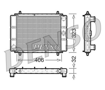Радиатор, охлаждане на двигателя DENSO DRM05023 за BMW 3 Ser (E30) седан от 1982 до 1992