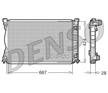 Радиатор, охлаждане на двигателя DENSO DRM05016 за BMW 3 Ser (E36) компакт от 1994 до 2001
