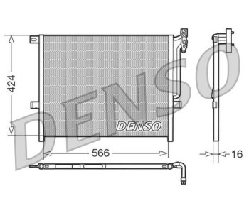 Кондензатор, климатизация DENSO DCN05004 за BMW 3 Ser (E46) компакт от 2001 до 2005