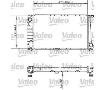 Радиатор, охлаждане на двигателя VALEO 819414 за BMW 5 Ser (E34) от 1987 до 1995