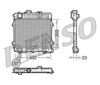 Радиатор, охлаждане на двигателя DENSO DRM05055 за BMW 5 Ser (E34) комби от 1991 до 1997