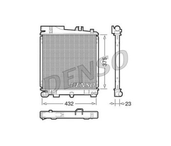 Радиатор, охлаждане на двигателя DENSO DRM05056 за BMW 5 Ser (E34) комби от 1991 до 1997