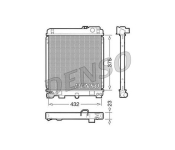 Радиатор, охлаждане на двигателя DENSO DRM05057 за BMW 5 Ser (E34) комби от 1991 до 1997