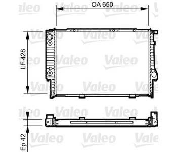 Радиатор, охлаждане на двигателя VALEO 734421 за BMW 5 Ser (E34) от 1987 до 1995
