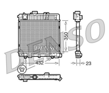 Радиатор, охлаждане на двигателя DENSO DRM05052 за BMW 5 Ser (E34) комби от 1991 до 1997