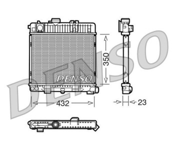 Радиатор, охлаждане на двигателя DENSO DRM05053 за BMW 5 Ser (E34) от 1987 до 1995