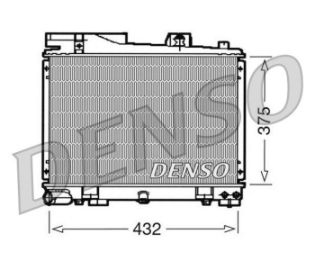 Радиатор, охлаждане на двигателя DENSO DRM05061 за BMW 5 Ser (E34) от 1987 до 1995