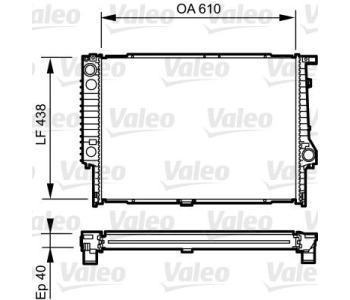 Радиатор, охлаждане на двигателя VALEO 734615 за BMW 5 Ser (E34) от 1987 до 1995