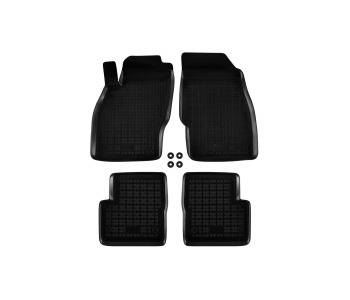 Гумени стелки комплект предни и задни (4 броя) - черни за OPEL CORSA E (X15) от 2014