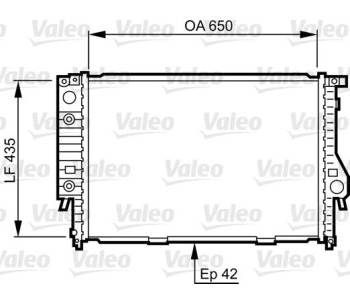 Радиатор, охлаждане на двигателя VALEO 732099 за BMW 5 Ser (E34) от 1987 до 1995