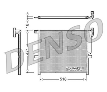 Кондензатор, климатизация DENSO DCN05001 за BMW X3 (E83) от 2003 до 2006