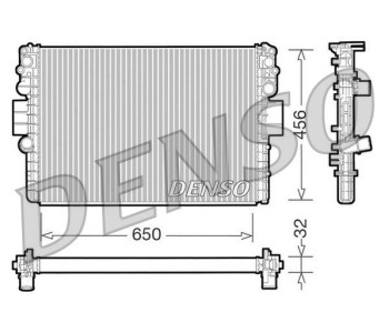 Радиатор, охлаждане на двигателя DENSO DRM15006 за CHEVROLET CRUZE (J300) от 2009 до 2015