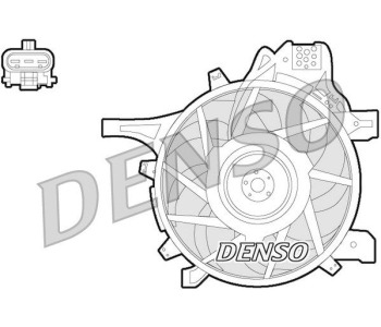 Вентилатор, охлаждане на двигателя DENSO DER21020 за CITROEN AX (ZA-_) от 1986 до 1991