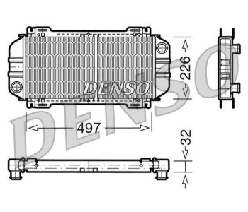 Радиатор, охлаждане на двигателя DENSO DRM10074 за FORD FOCUS II (DA, HCP) от 2004 до 2012