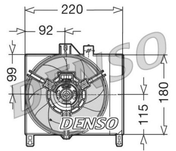 Вентилатор, охлаждане на двигателя DENSO DER21015 за PEUGEOT PARTNER товарен от 2008