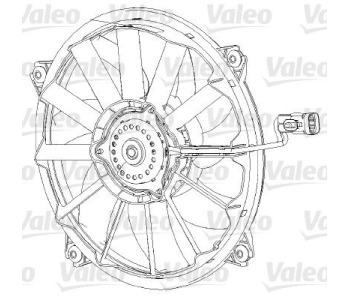 Вентилатор, охлаждане на двигателя VALEO 696091 за PEUGEOT 307 (3E) Break комби от 2002 до 2008