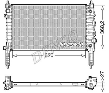 Радиатор, охлаждане на двигателя DENSO DRM21055 за CITROEN C5 III (TD) комби от 2008