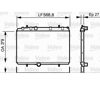 Радиатор, охлаждане на двигателя VALEO 734338 за CITROEN BERLINGO (B9) товарен от 2008 до 2018