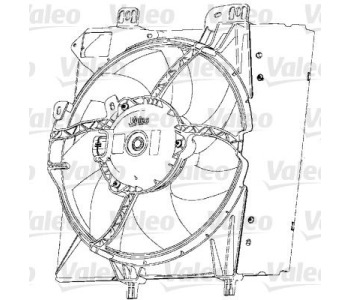 Вентилатор, охлаждане на двигателя VALEO 696238 за CITROEN DS3 кабриолет от 2013 до 2015