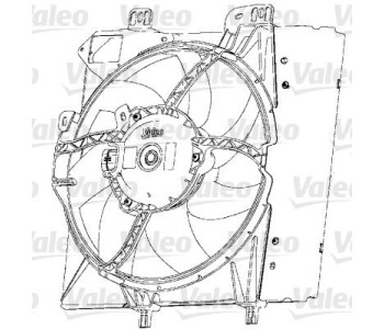 Вентилатор, охлаждане на двигателя VALEO 696238 за PEUGEOT 207 (WK_) комби от 2007