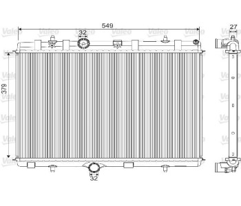 Радиатор, охлаждане на двигателя VALEO 733101 за CITROEN C-ELYSEE от 2012