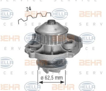 Водна помпа HELLA 8MP 376 801-051 за CITROEN C2 (JM) от 2003 до 2009