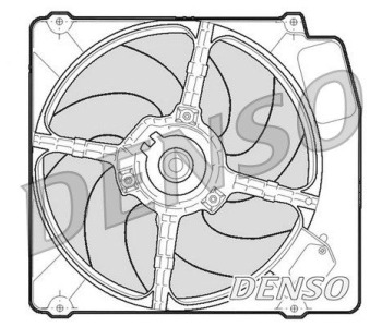 Вентилатор, охлаждане на двигателя DENSO DER07011 за PEUGEOT 2008 от 2013