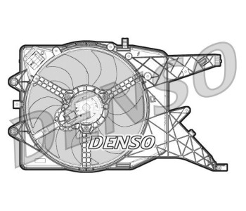 Вентилатор, охлаждане на двигателя DENSO DER21019 за PEUGEOT 307 (3E) Break комби от 2002 до 2008
