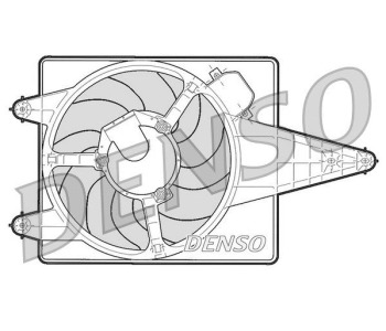 Вентилатор, охлаждане на двигателя DENSO DER07012 за CITROEN C4 PICASSO I (UD) от 2006 до 2013