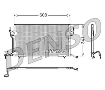 Кондензатор, климатизация DENSO DCN21016 за PEUGEOT 307 (3E) Break комби от 2002 до 2008