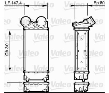 Интеркулер (охладител за въздуха на турбината) VALEO 818841 за CITROEN DS5 от 2011 до 2015