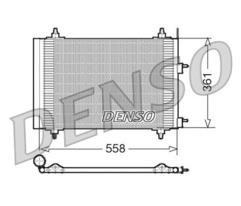 Кондензатор, климатизация DENSO DCN21020 за CITROEN C5 III (TD) комби от 2008