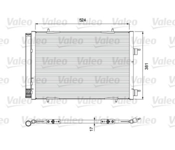 Кондензатор, климатизация VALEO 814406 за PEUGEOT 508 I (8E_) комби от 2010 до 2018